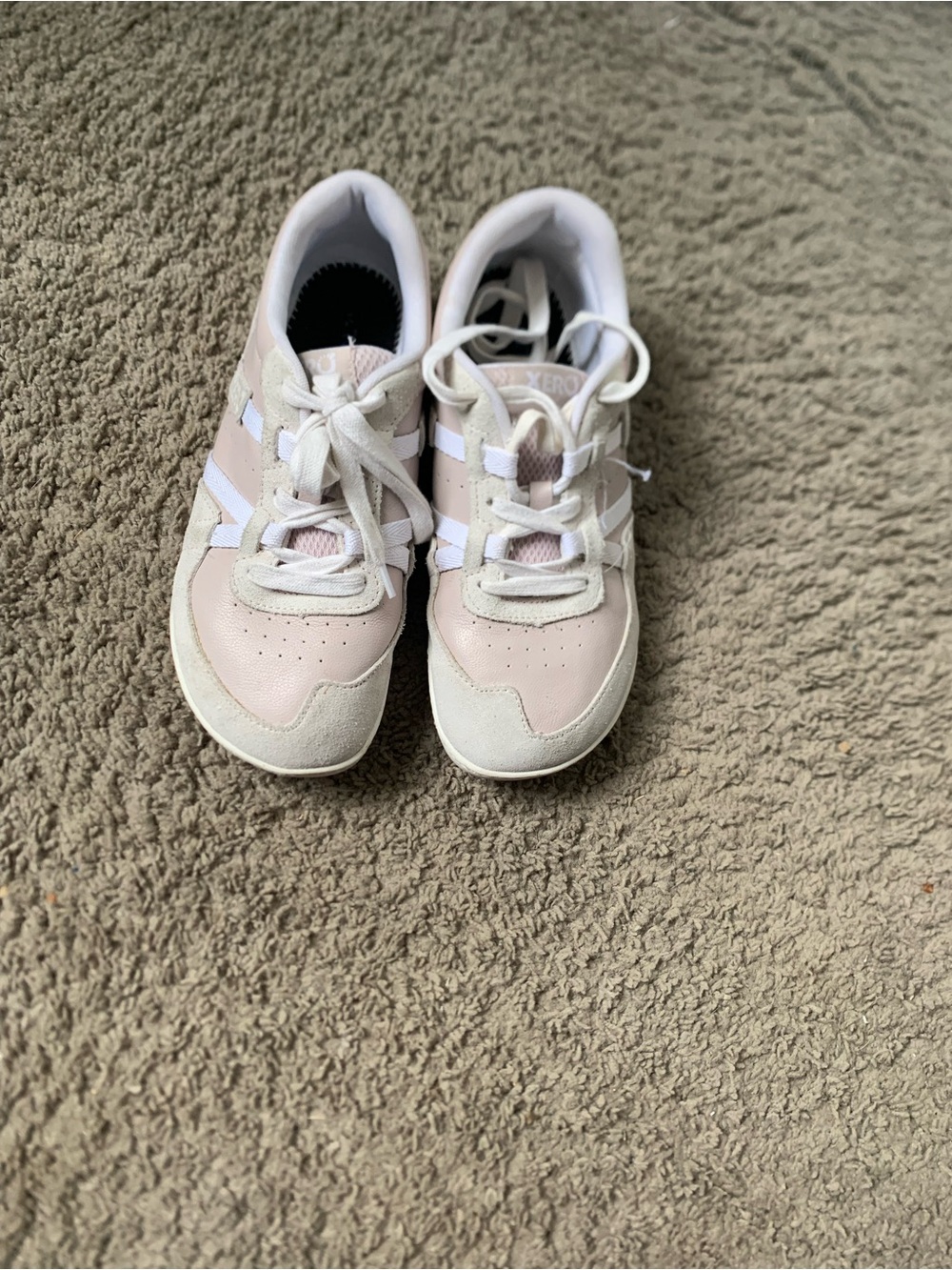 Women's Casual Lace-Up Sneakers in Light Pink and White